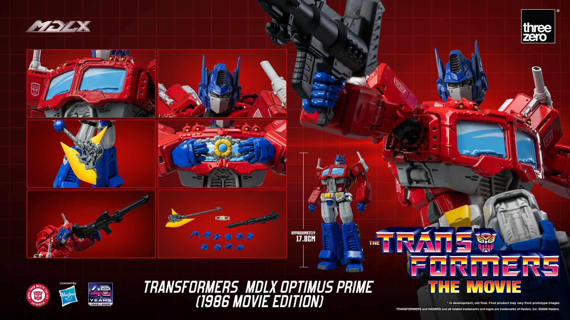 PRE-ORDER threezero - MDLX - Transformers - Optimus Prime: 1986 Movie Edition