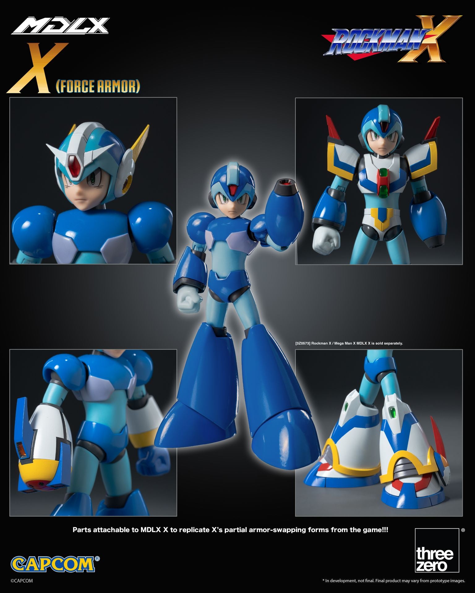 PRE-ORDER threezero - MDLX - Mega Man X - X: Force Armor