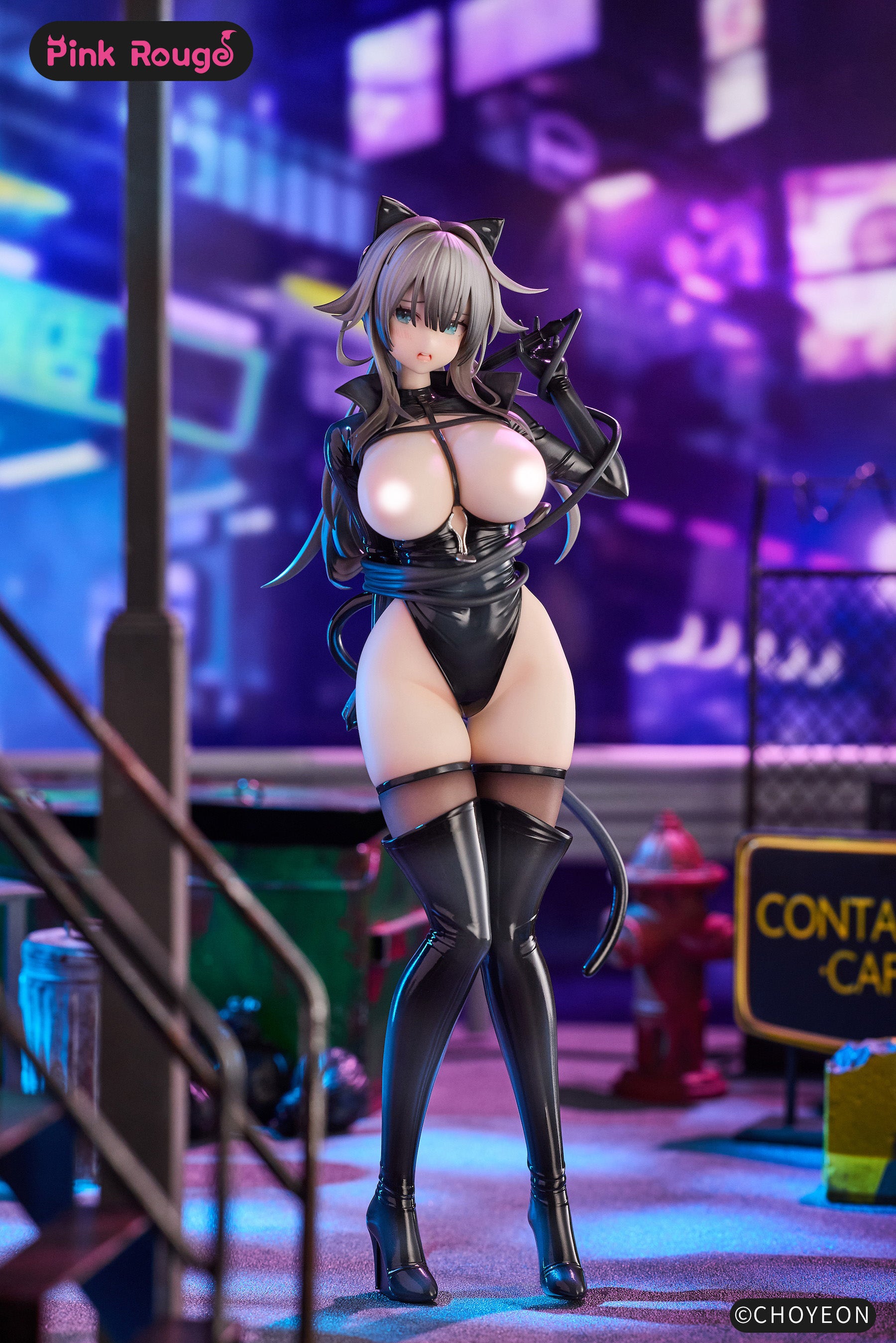 PRE-ORDER Pink Rouge - Cat Woman - Happy-chan DX Ver. Another Color Ver. 1/6