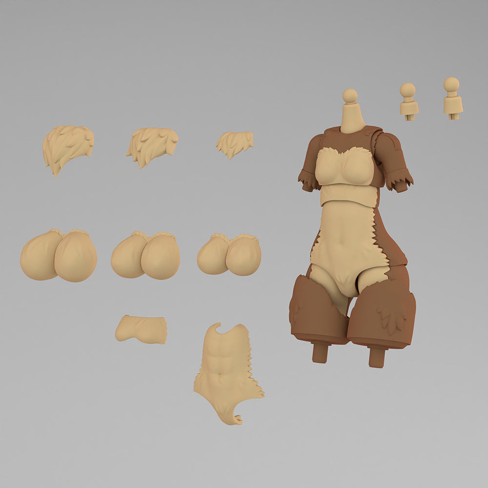 SPECIAL ORDER Aoshima - KEMOPLA No.KO-05RJW - Original Works - Body Parts Set 01: Japanese Wolf Color [JP]