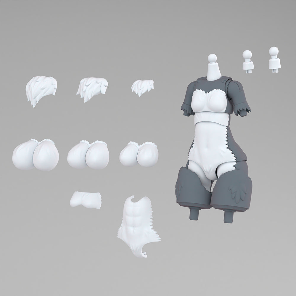 SPECIAL ORDER Aoshima - KEMOPLA No.KO-05RGW - Original Works - Body Parts Set 01: Gray Wolf Color [JP]