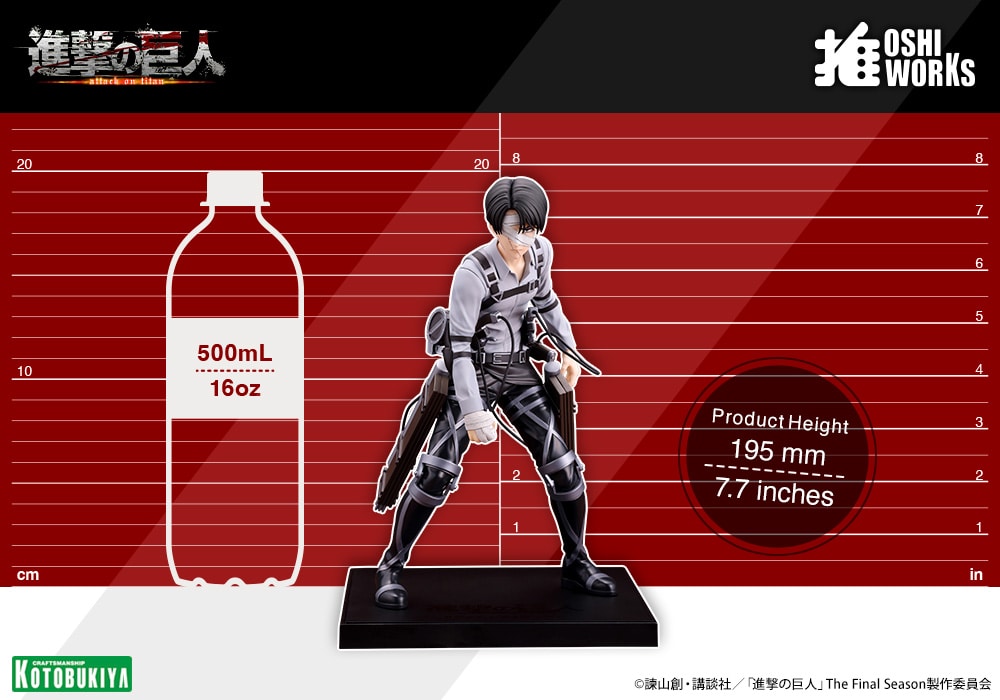 SPECIAL ORDER Kotobukiya - OSHI WORKS - Attack on Titan: The Final Season - Levi Ackerman: The Final Season Ver. [JP]