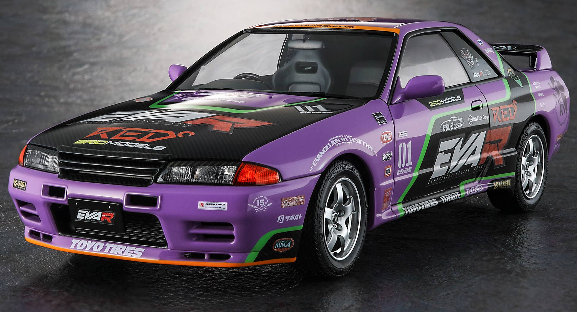 SPECIAL ORDER Hasegawa - Evangelion Racing × RED° TOKYO TOWER - EVA RT Unit-01 Skyline R32 GT-R 1/24 [JP]