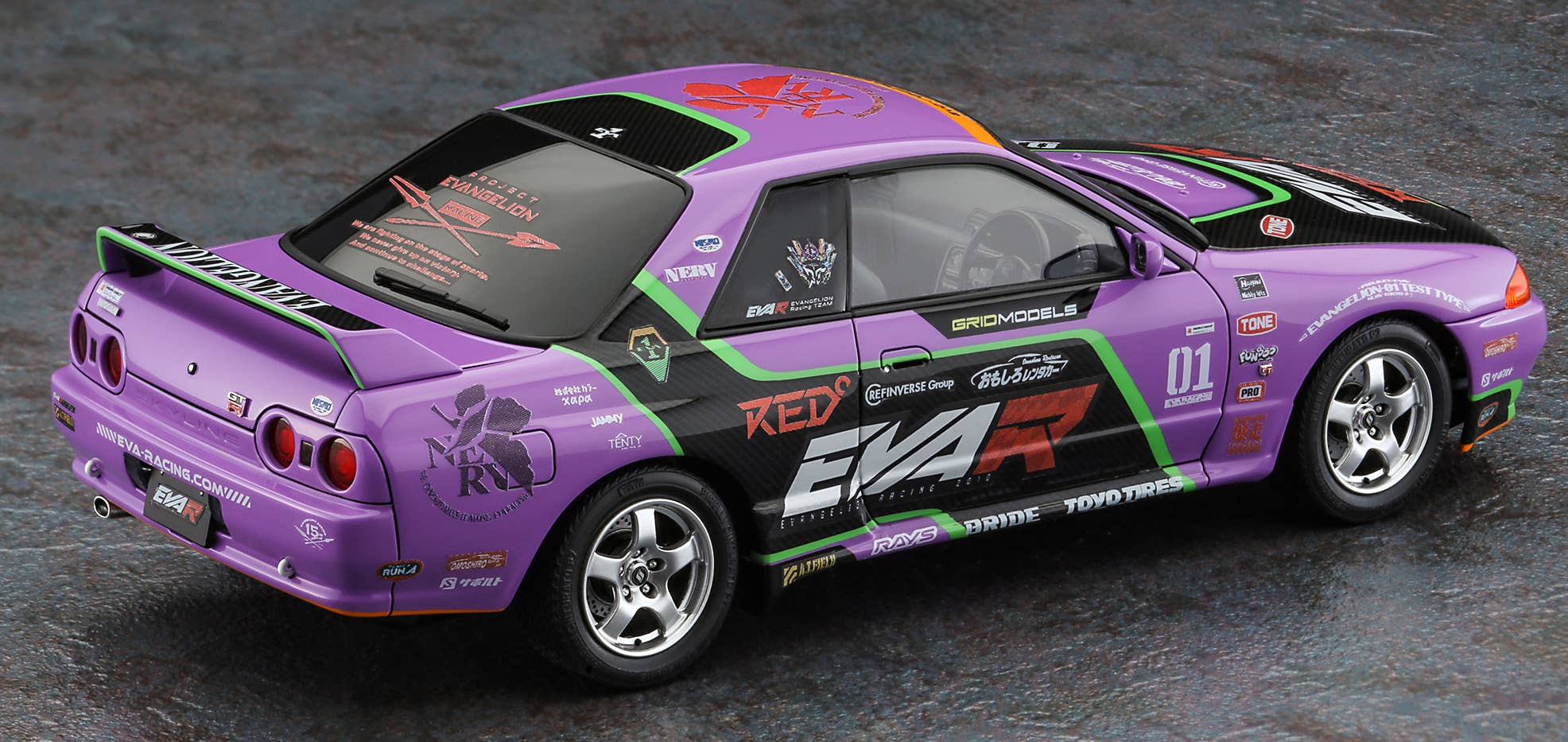 SPECIAL ORDER Hasegawa - Evangelion Racing × RED° TOKYO TOWER - EVA RT Unit-01 Skyline R32 GT-R 1/24 [JP]