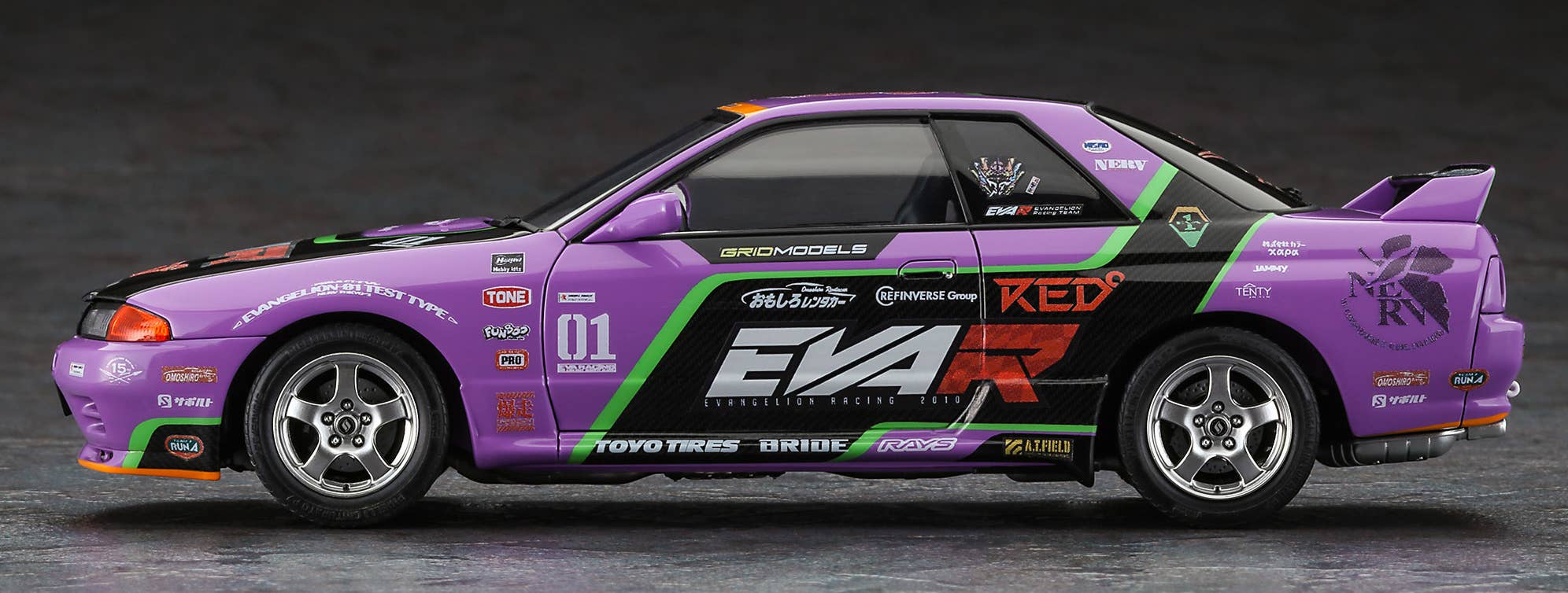 SPECIAL ORDER Hasegawa - Evangelion Racing × RED° TOKYO TOWER - EVA RT Unit-01 Skyline R32 GT-R 1/24 [JP]