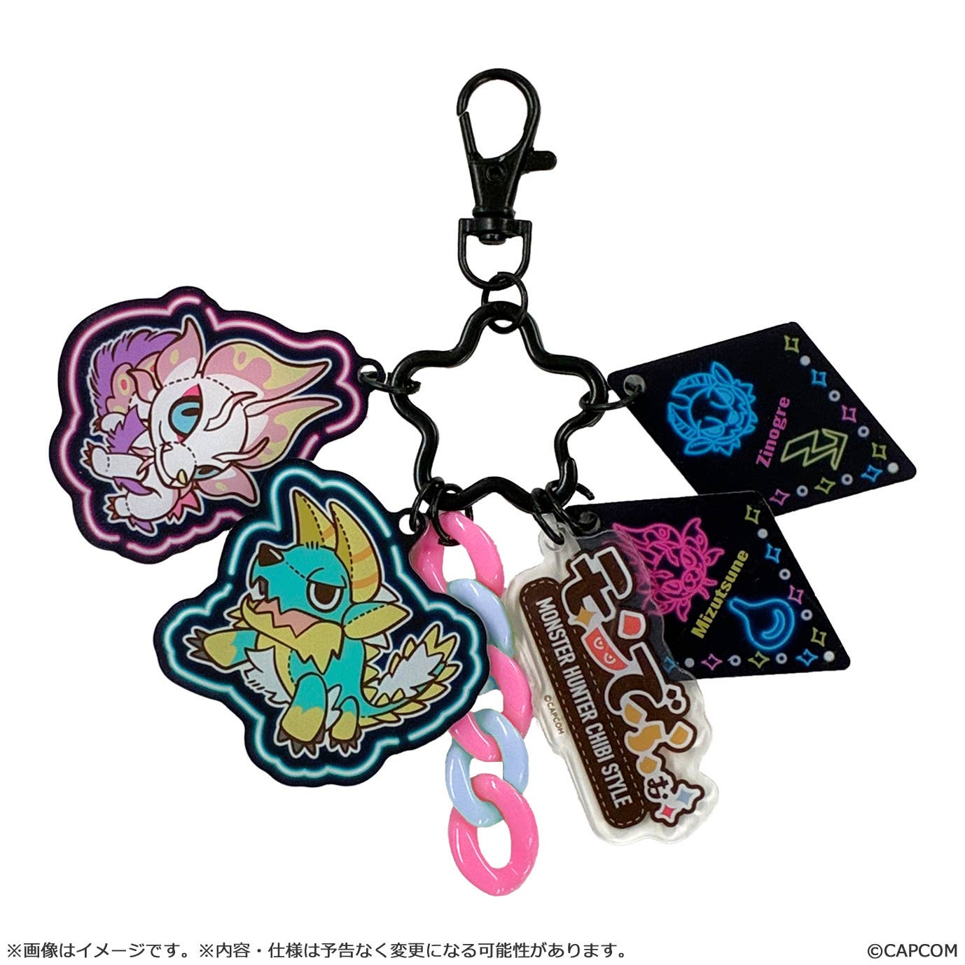 SPECIAL ORDER Capcom - Monster Hunter MonDefo Jarajara Acrylic Keychain - Zinogre & Mizutsune [JP]