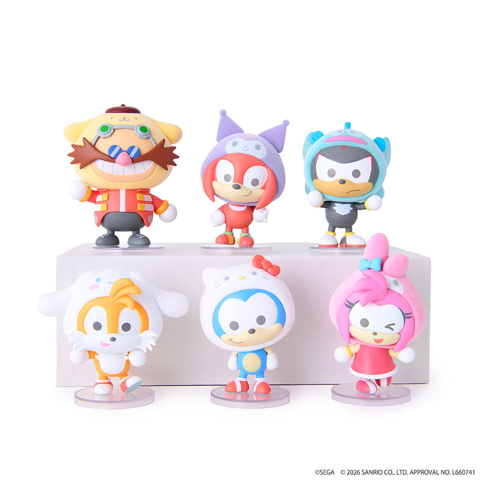 BACK-ORDER SEGA - Sonic & Friends × Sanrio Characters Fluffy Figure [Box of 6] [JP]