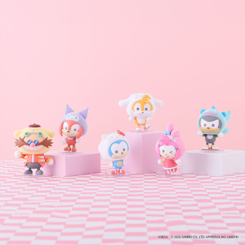 BACK-ORDER SEGA - Sonic & Friends × Sanrio Characters Fluffy Figure [Box of 6] [JP]