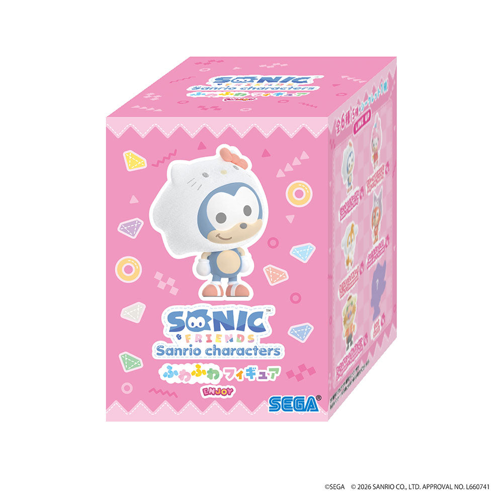 BACK-ORDER SEGA - Sonic & Friends × Sanrio Characters Fluffy Figure [Box of 6] [JP]