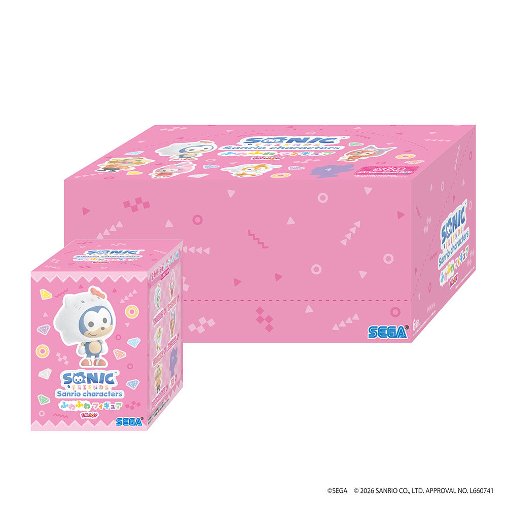 BACK-ORDER SEGA - Sonic & Friends × Sanrio Characters Fluffy Figure [Box of 6] [JP]