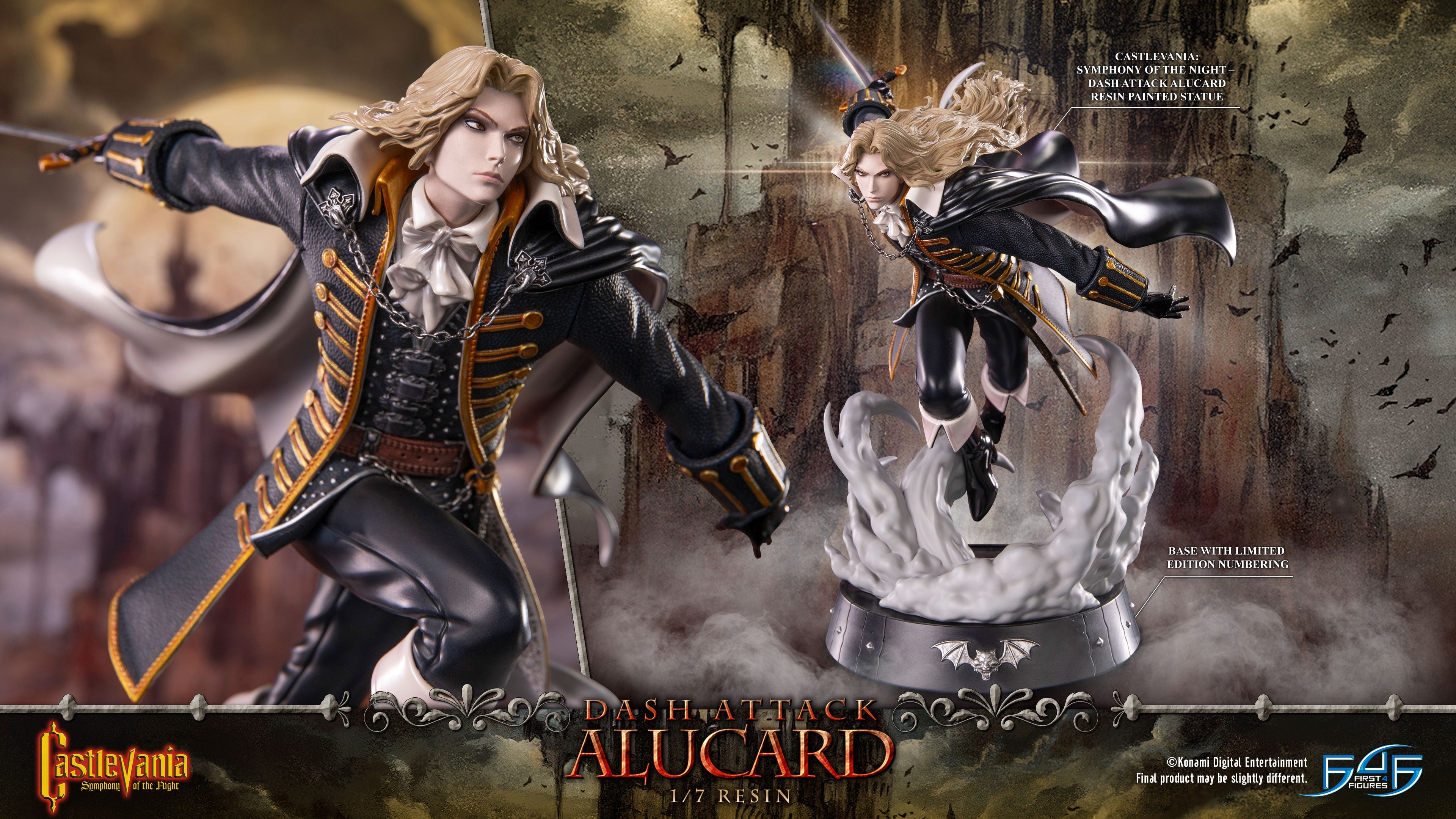 PRE-ORDER First4Figures - Castlevania: Symphony of the Night - Dash Attack Alucard 1/7