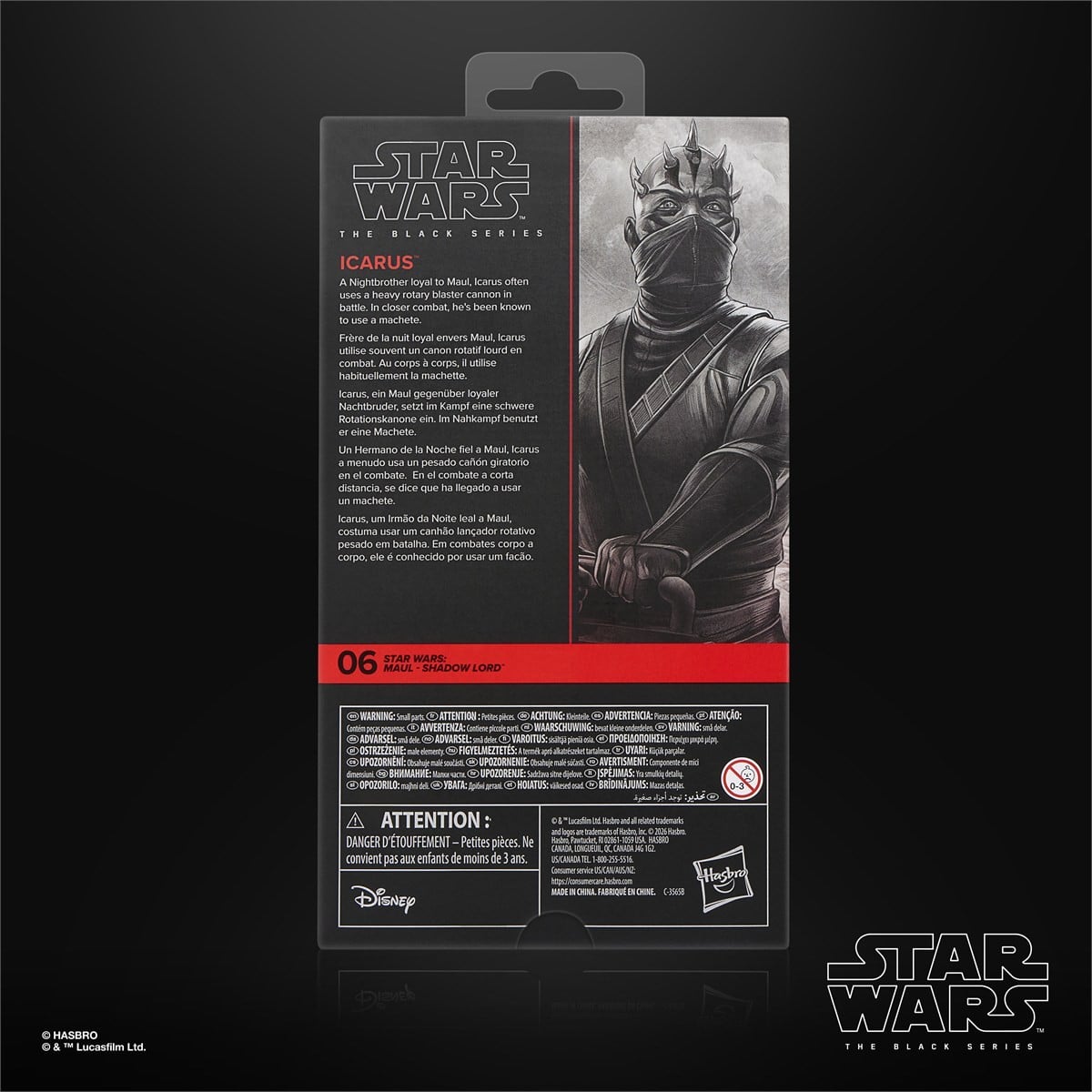 SPECIAL ORDER Hasbro - Star Wars: The Black Series - Star Wars: Maul Shadow Lord - Icarus [JP]