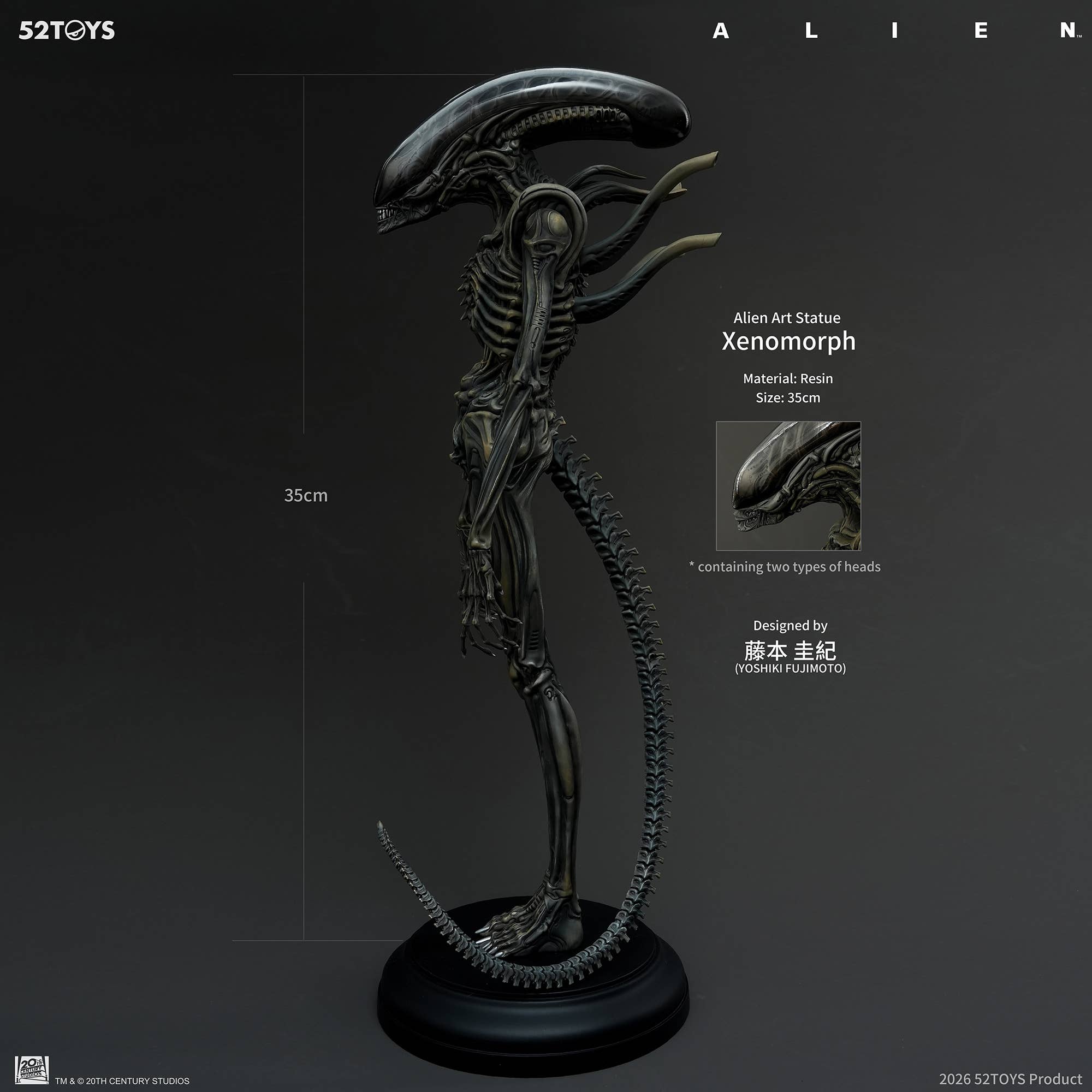 SPECIAL ORDER 52Toys - Alien Art Statue - Xenomorph: Yoshiki Fujimoto Ver. [JP]