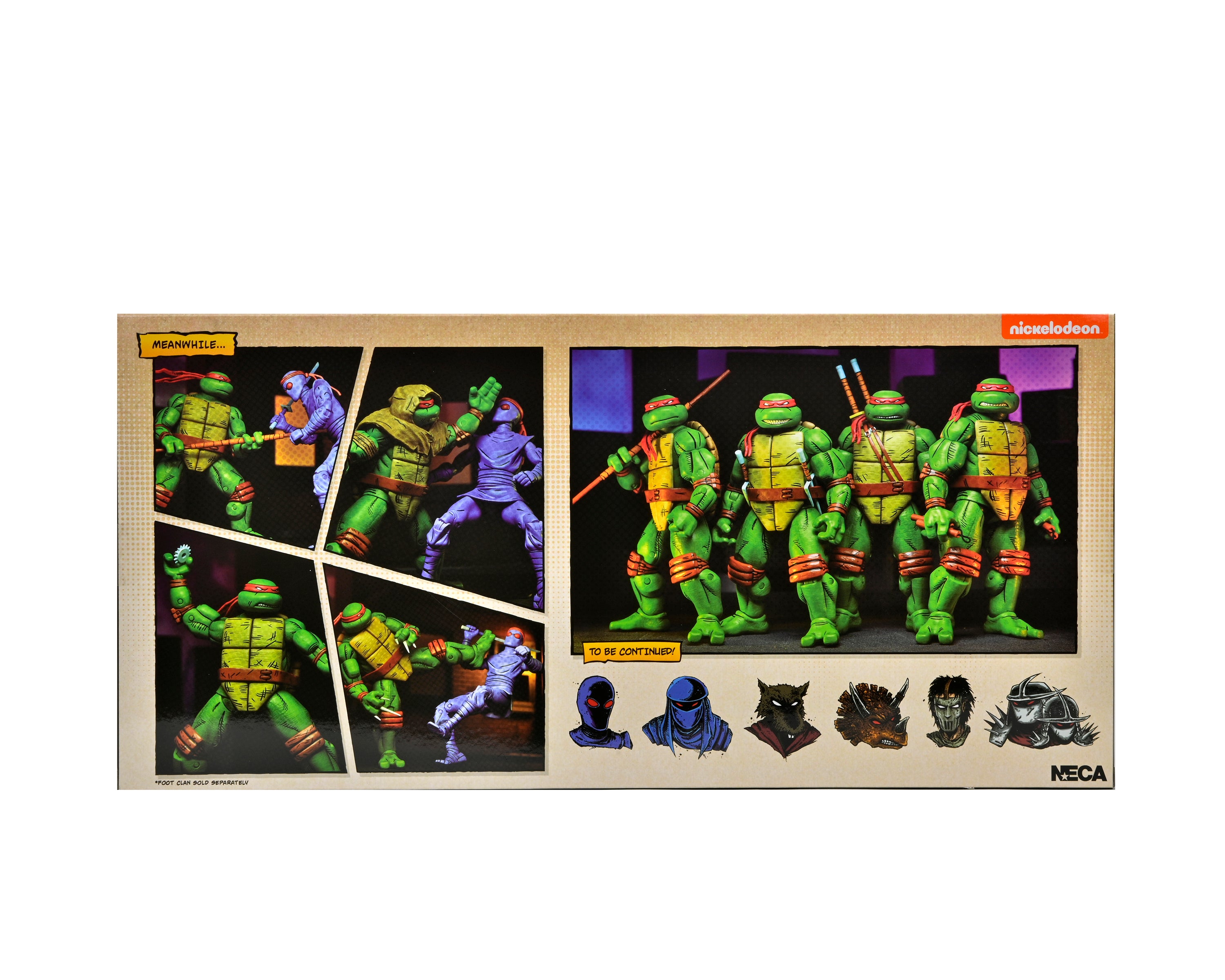 PRE-ORDER NECA - 7-inch Action Figure - TMNT Mirage Comics - Leonardo, Raphael, Michelangelo & Donatello 4-Pack