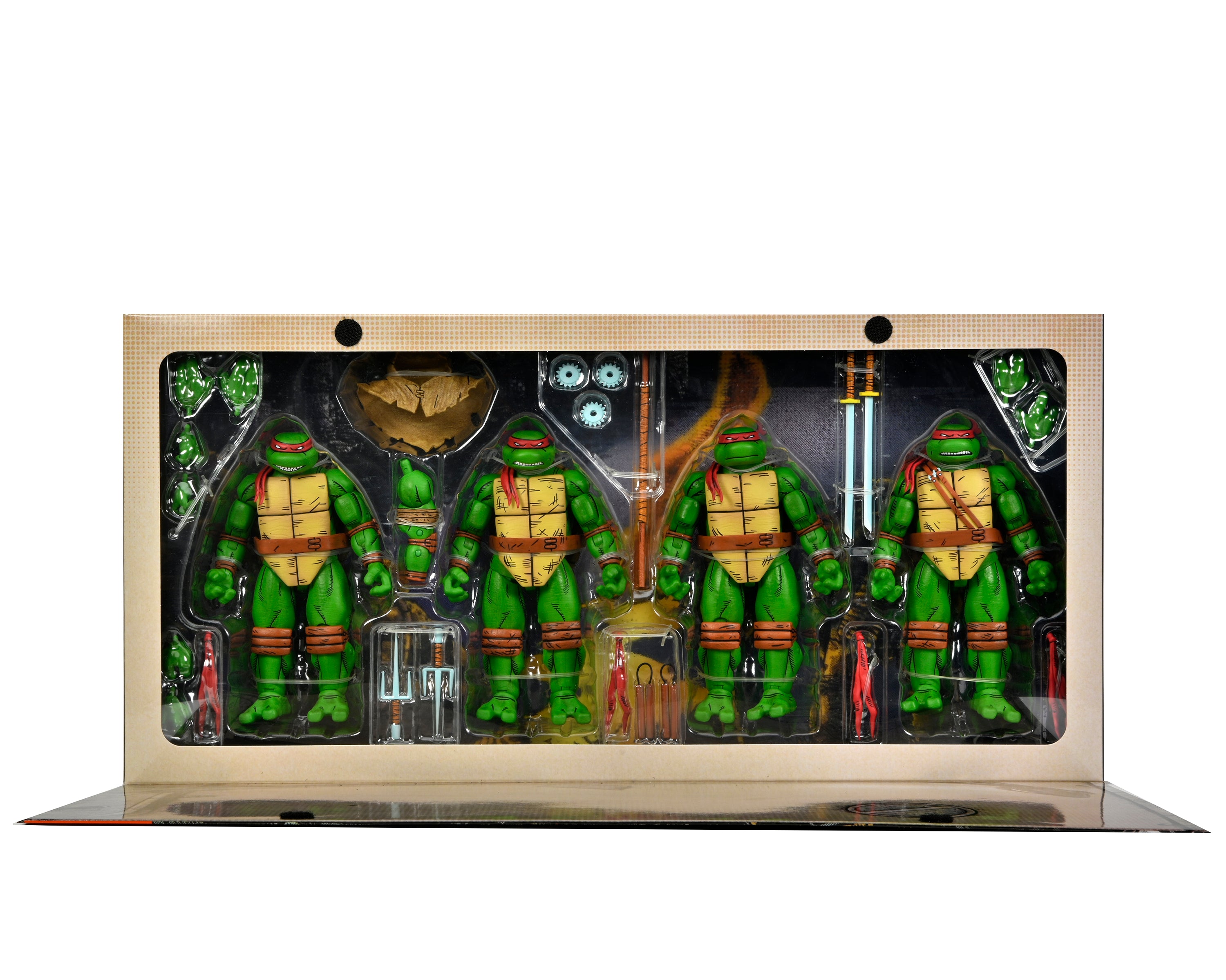 PRE-ORDER NECA - 7-inch Action Figure - TMNT Mirage Comics - Leonardo, Raphael, Michelangelo & Donatello 4-Pack