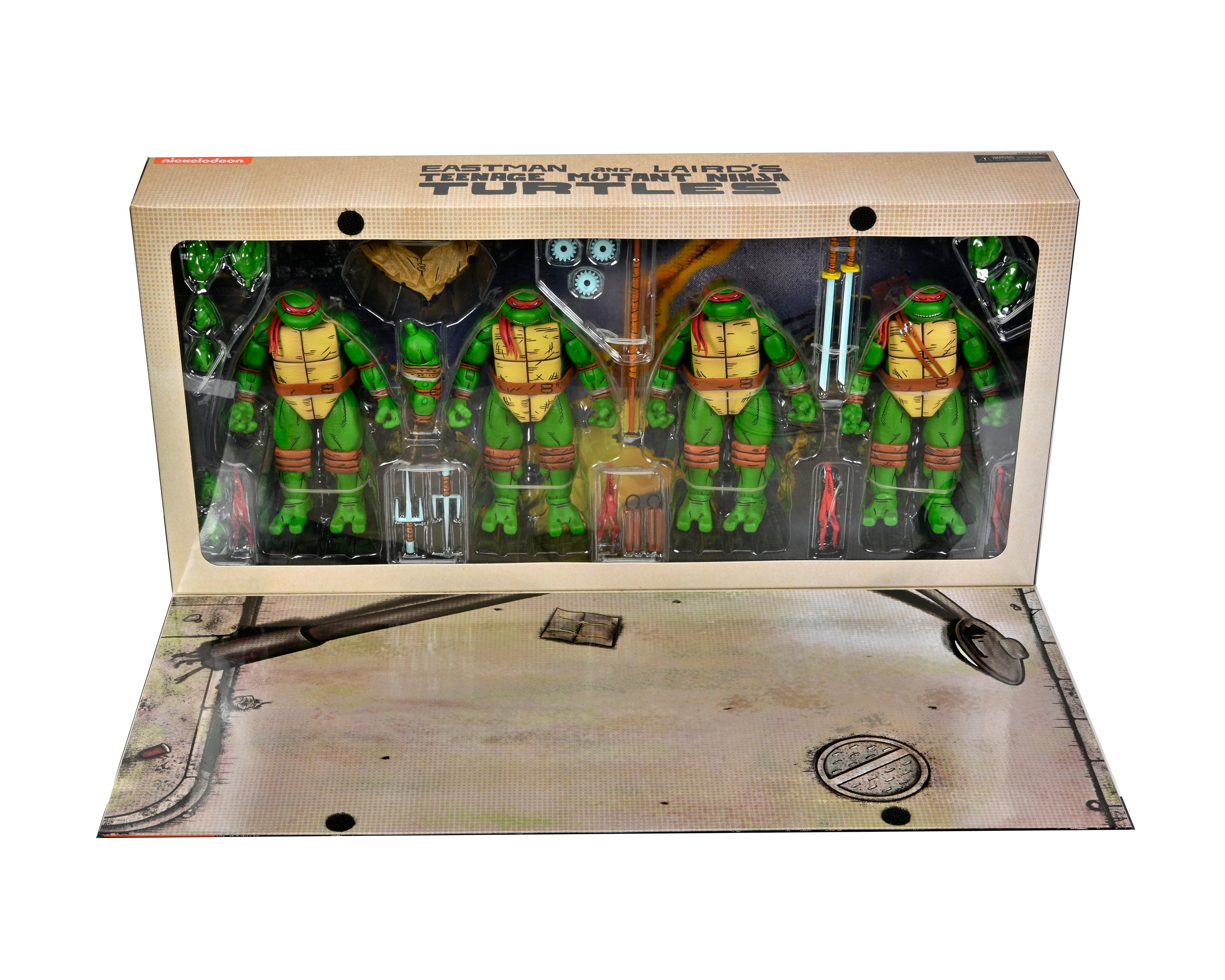 PRE-ORDER NECA - 7-inch Action Figure - TMNT Mirage Comics - Leonardo, Raphael, Michelangelo & Donatello 4-Pack