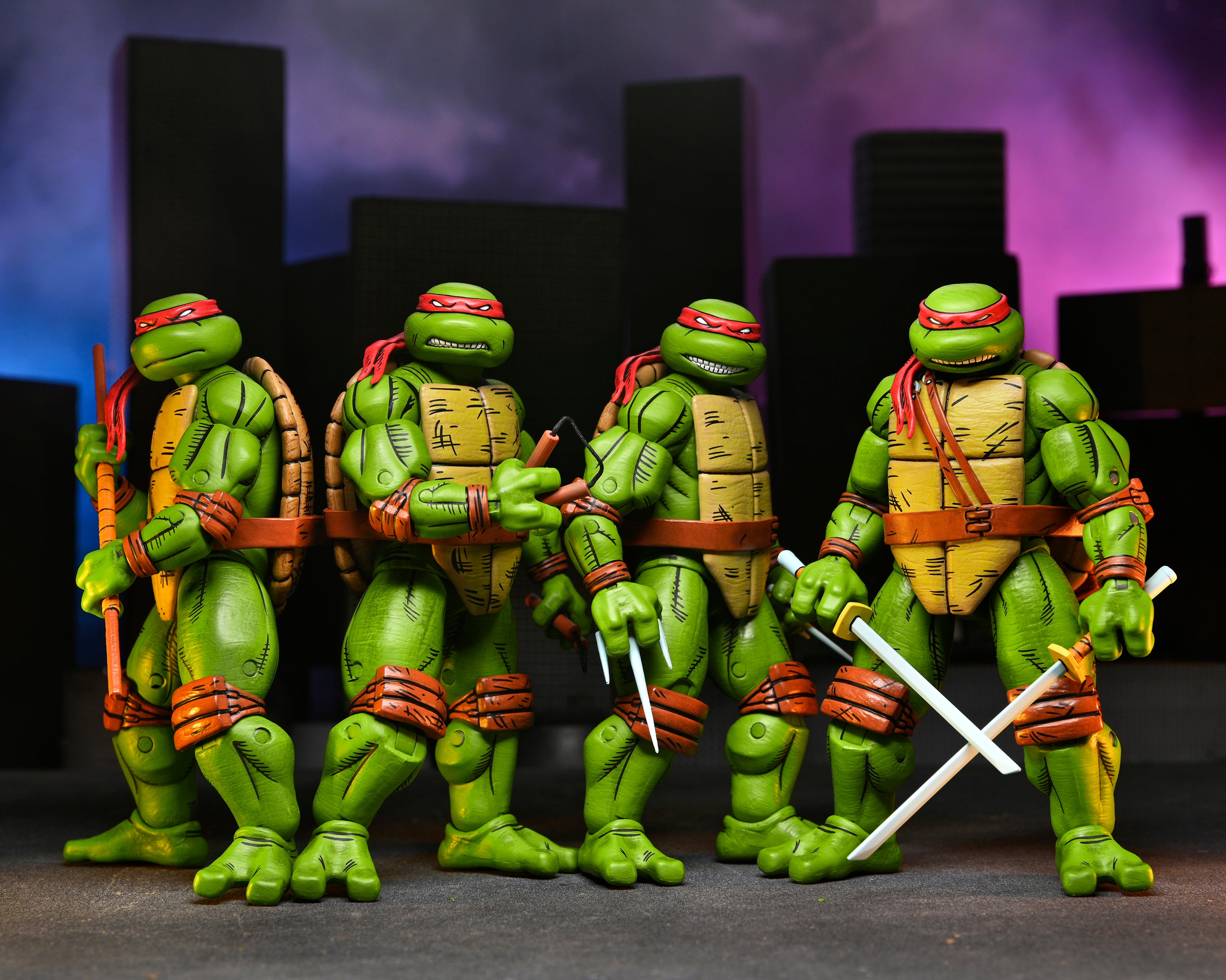 PRE-ORDER NECA - 7-inch Action Figure - TMNT Mirage Comics - Leonardo, Raphael, Michelangelo & Donatello 4-Pack