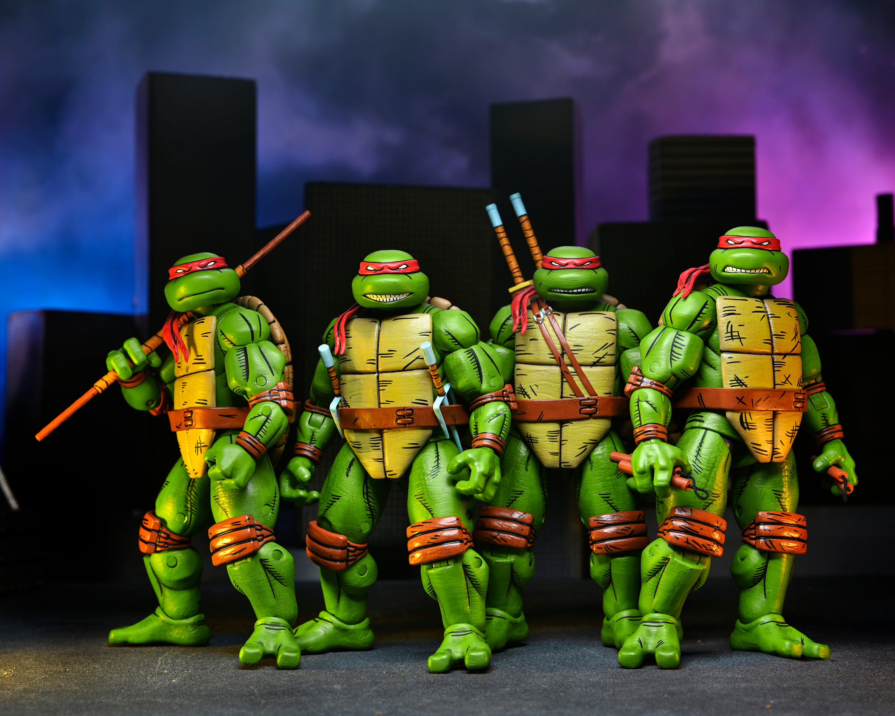 PRE-ORDER NECA - 7-inch Action Figure - TMNT Mirage Comics - Leonardo, Raphael, Michelangelo & Donatello 4-Pack