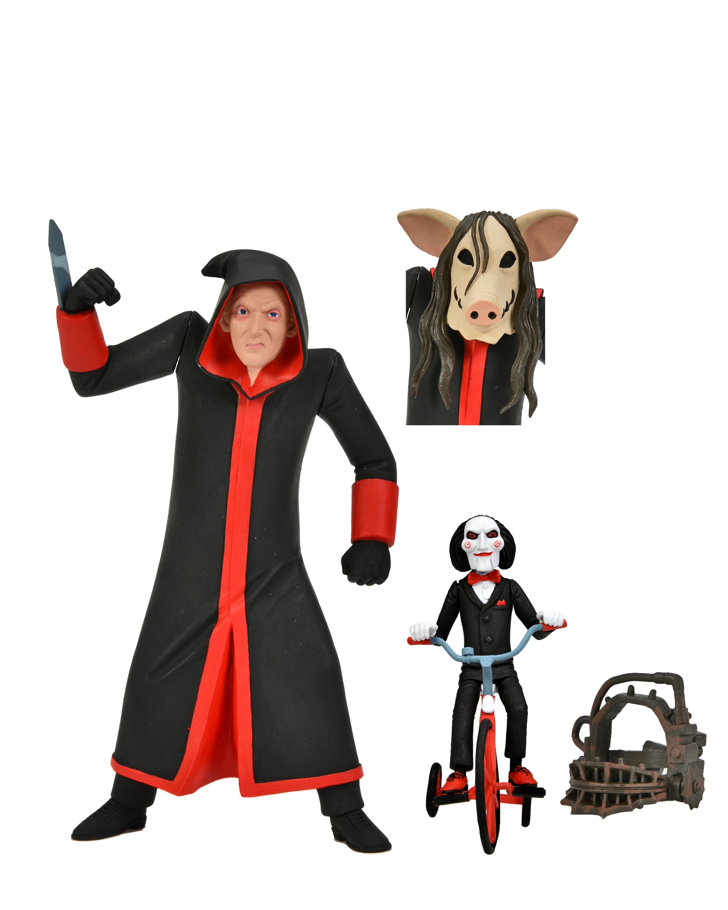 PRE-ORDER 6-inch Action Figure - Toony Terrors - Saw - Jigsaw Killer & Billy Tricycle Boxed Set