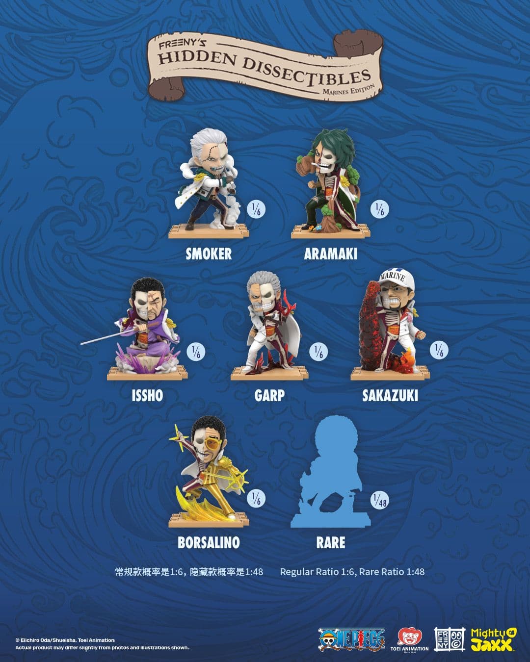 PRE-ORDER Mighty Jaxx - Freeny's Hidden Dissectibles: One Piece Marines Edition [Box of 6]