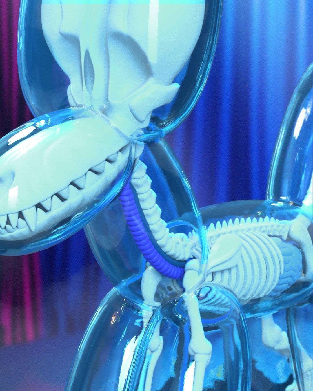 PRE-ORDER Mighty Jaxx - Funny Anatomy Balloon Dog (Sky Blue Edition)