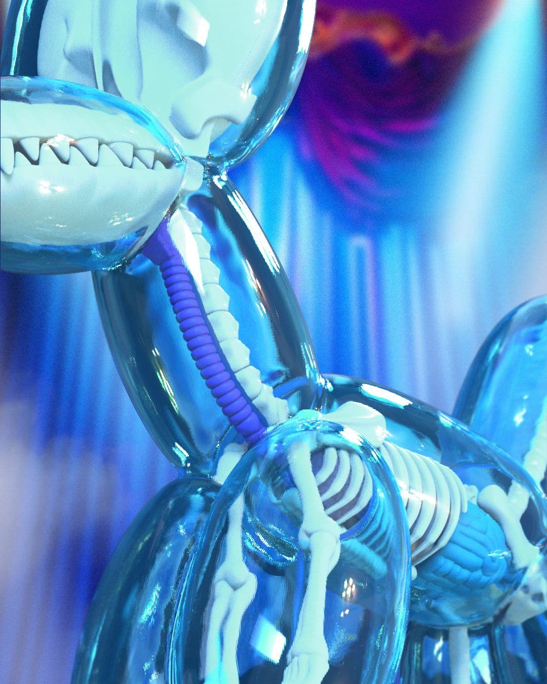 PRE-ORDER Mighty Jaxx - Funny Anatomy Balloon Dog (Sky Blue Edition)