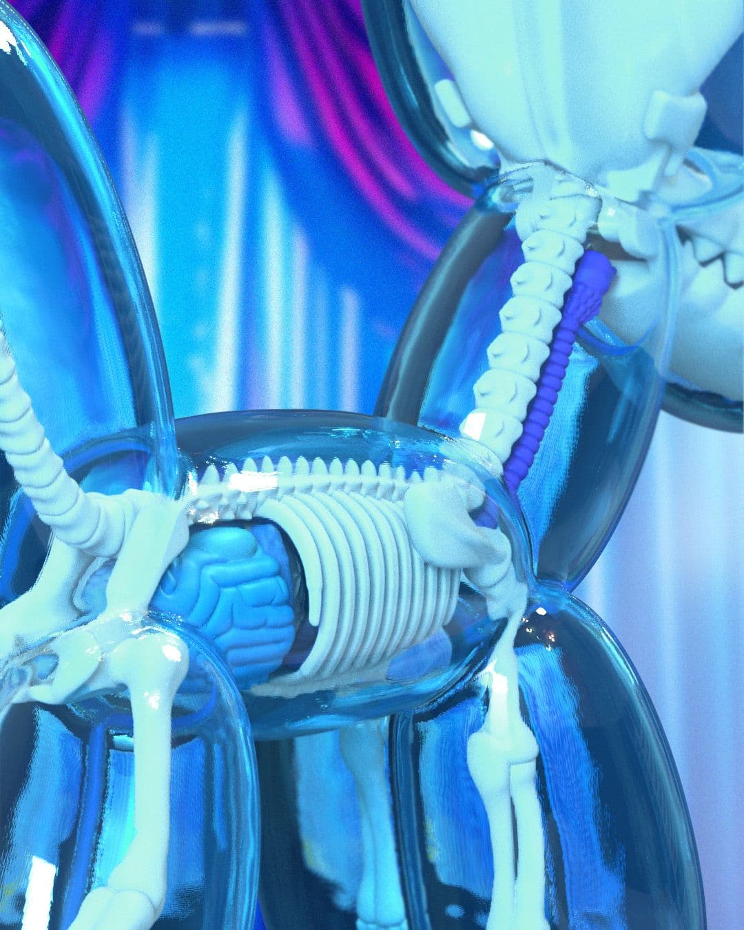 PRE-ORDER Mighty Jaxx - Funny Anatomy Balloon Dog (Sky Blue Edition)