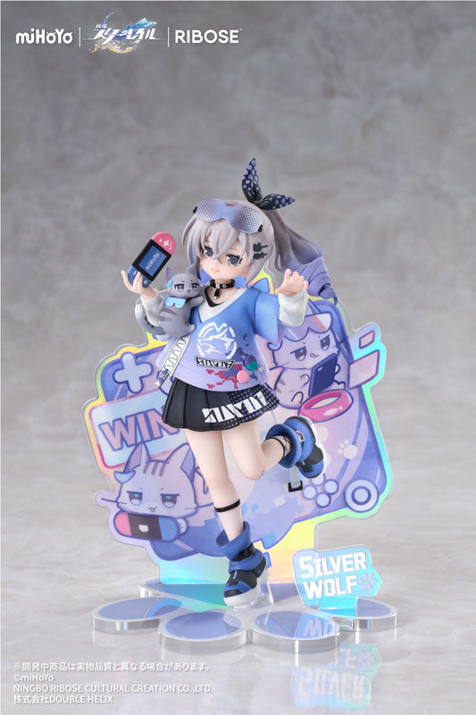 PRE-ORDER Ribose - RISE UP+ Honkai: Star Rail Chibi Cat Series Figure - Silver Wolf