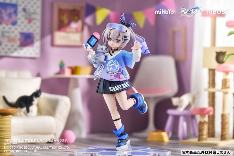 PRE-ORDER Ribose - RISE UP+ Honkai: Star Rail Chibi Cat Series Figure - Silver Wolf