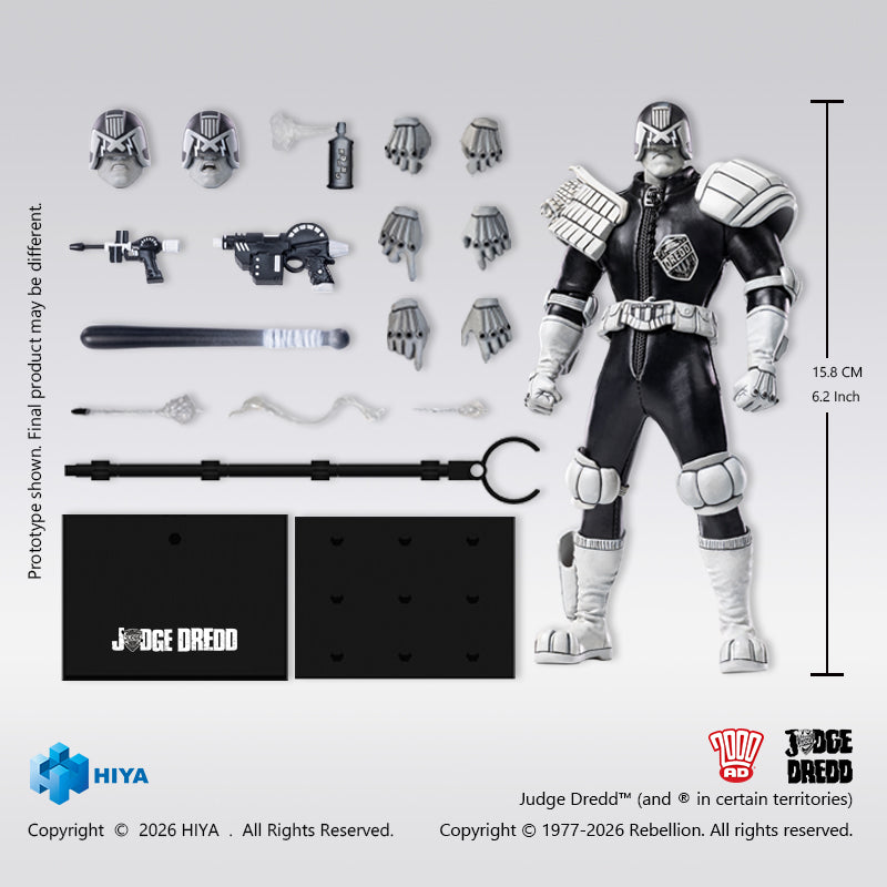 PRE-ORDER Hiya Toys - Exquisite Super Series - Judge Dredd - Judge Dredd: Black and White ver. 1/12