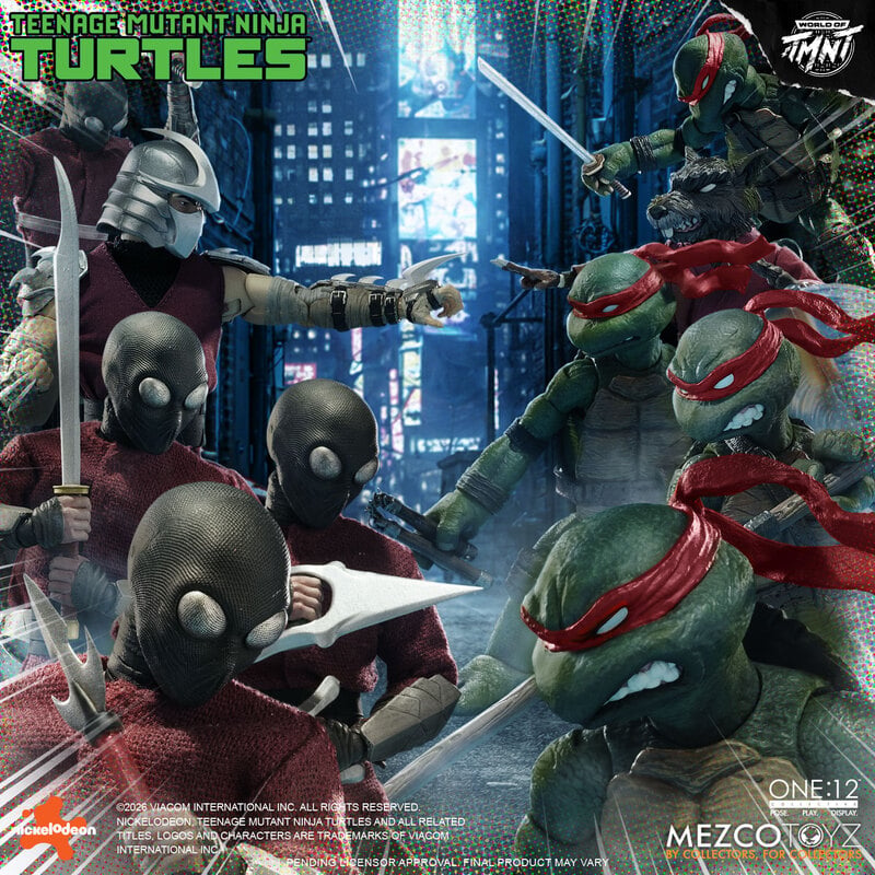 PRE-ORDER Mezco Toyz - One:12 Collective - Teenage Mutant Ninja Turtles - Teenage Mutant Ninja Turtles Boxed Set 1/12