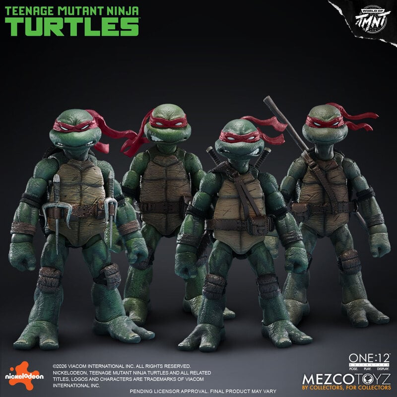 PRE-ORDER Mezco Toyz - One:12 Collective - Teenage Mutant Ninja Turtles - Teenage Mutant Ninja Turtles Boxed Set 1/12