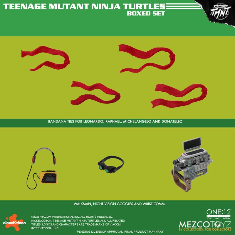 PRE-ORDER Mezco Toyz - One:12 Collective - Teenage Mutant Ninja Turtles - Teenage Mutant Ninja Turtles Boxed Set 1/12