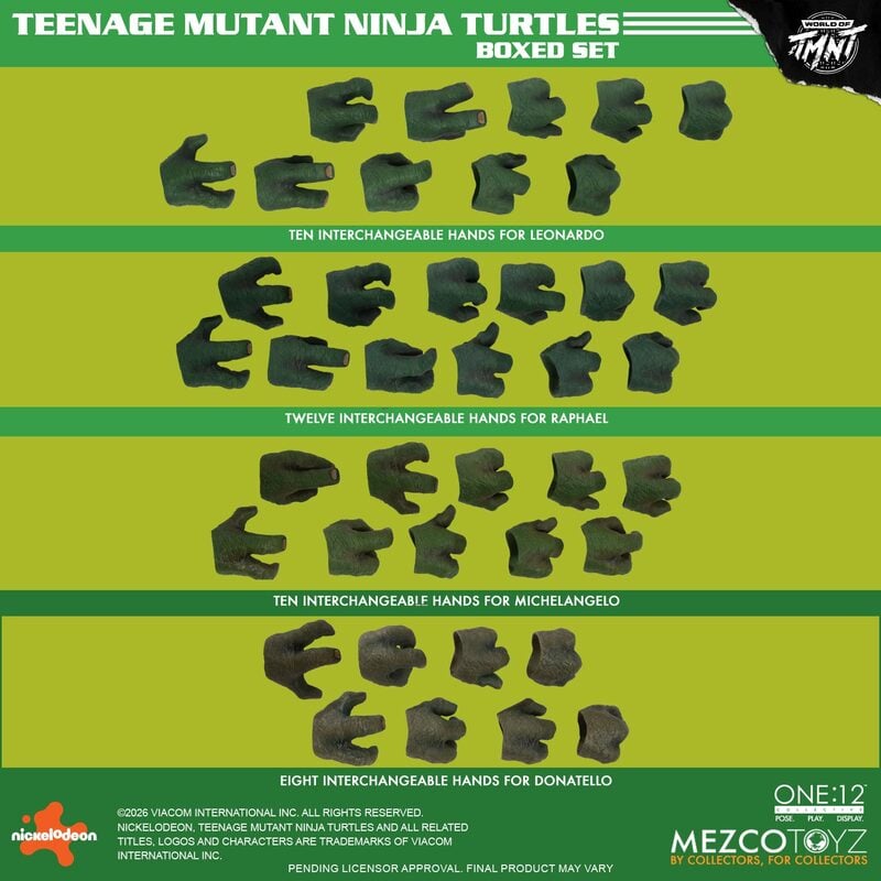 PRE-ORDER Mezco Toyz - One:12 Collective - Teenage Mutant Ninja Turtles - Teenage Mutant Ninja Turtles Boxed Set 1/12