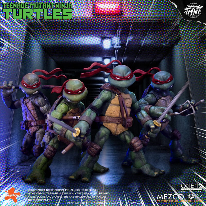 PRE-ORDER Mezco Toyz - One:12 Collective - Teenage Mutant Ninja Turtles - Teenage Mutant Ninja Turtles Boxed Set 1/12