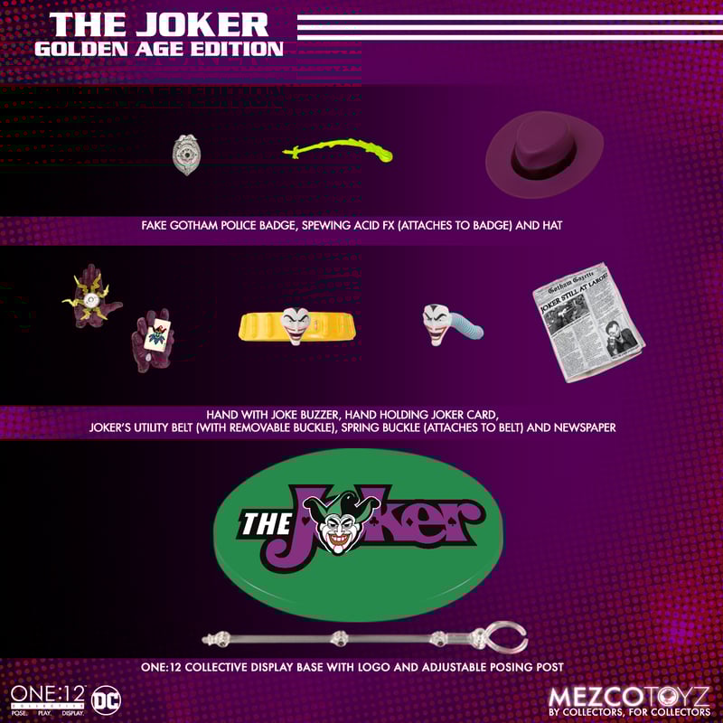 PRE-ORDER Mezco - One:12 Collective - DC Comics - The Joker: Golden Age Edition