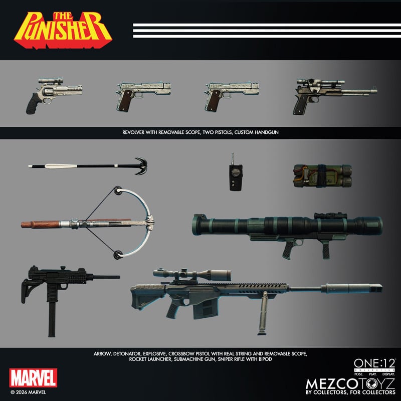 PRE-ORDER Mezco Toyz - One:12 Collective - The Punisher - Punisher 1/12