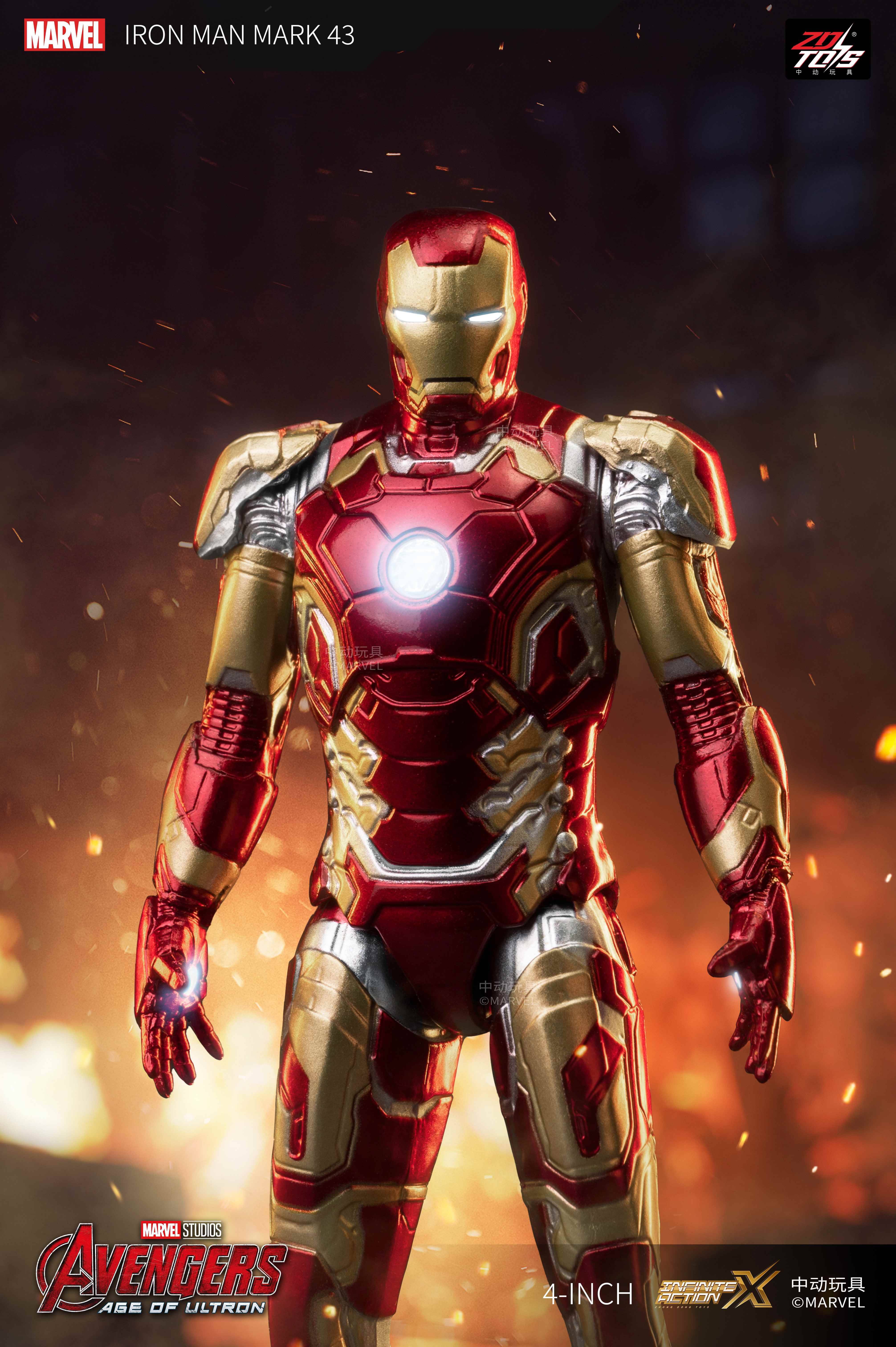 SPECIAL ORDER ZD Toys - 4-Inch Series - Iron Man 3 - Iron Man MK43 [JP]