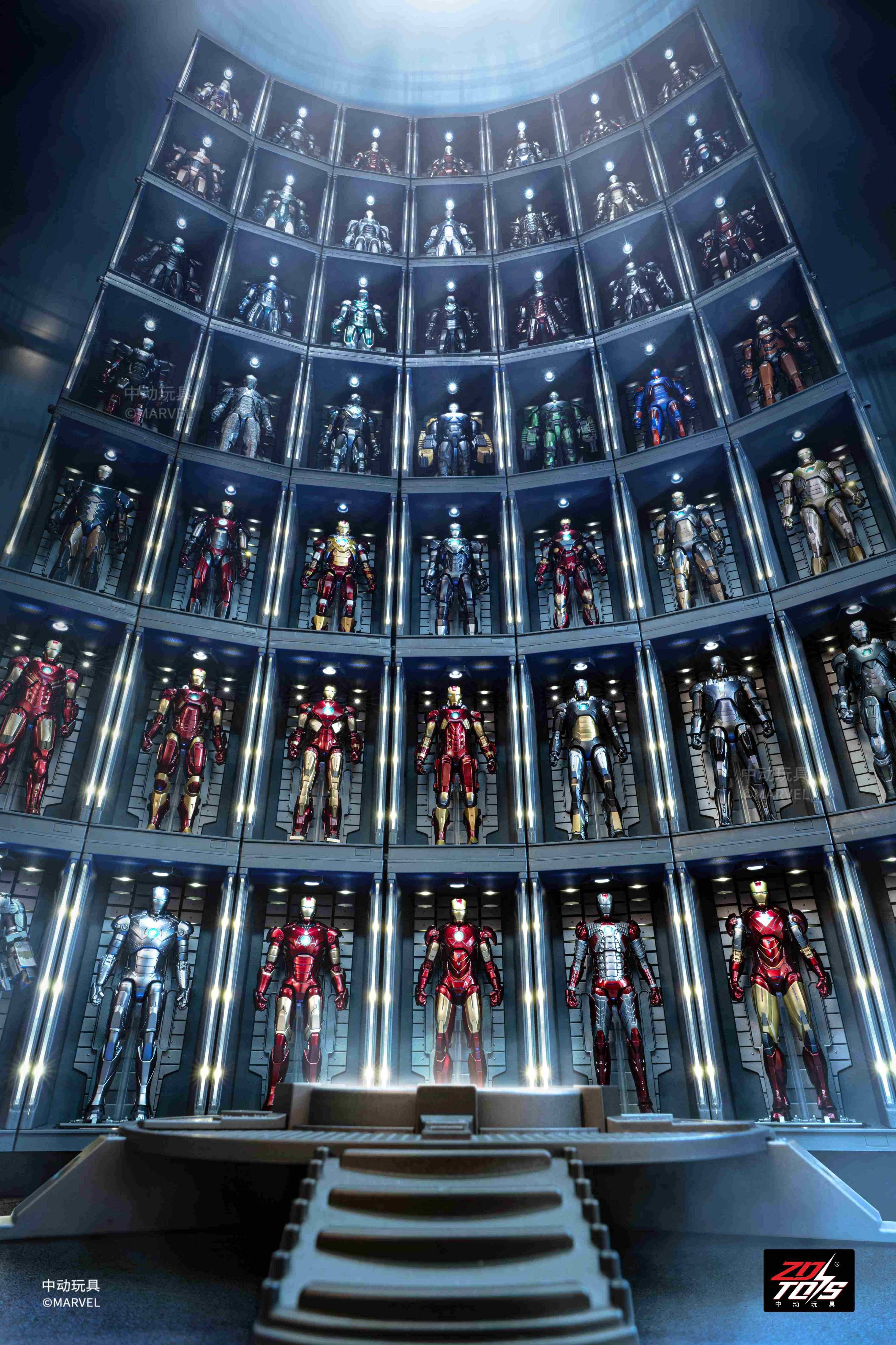 SPECIAL ORDER ZD Toys - 7 Inch Series - Iron Man 3 - MK42 + Hall of Armor w/ Hologram Effect [JP]