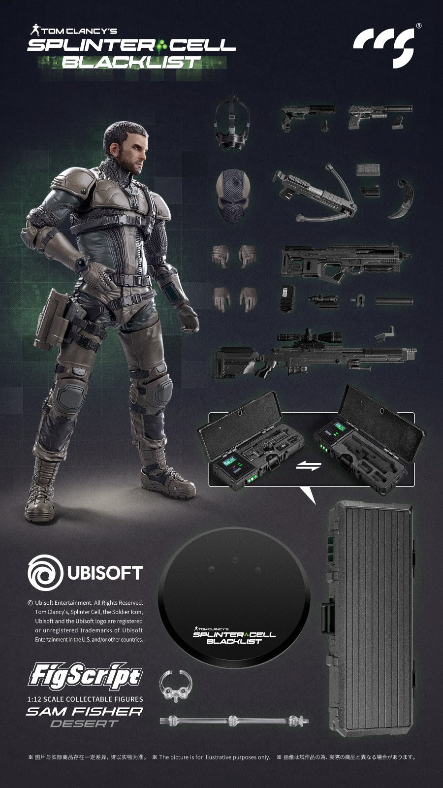 SPECIAL ORDER CCSTOYS - FigScript Series - Tom Clancy's Splinter Cell - Sam Fisher: Desert Ver. 1/12 [JP]
