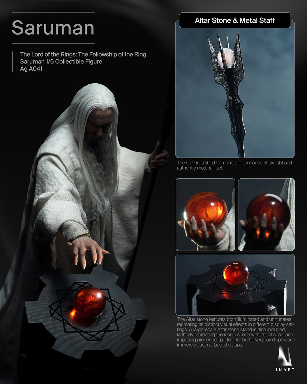 SPECIAL ORDER INART - The Lord of the Rings: The Fellowship of the Ring - Saruman 1/6 [JP]