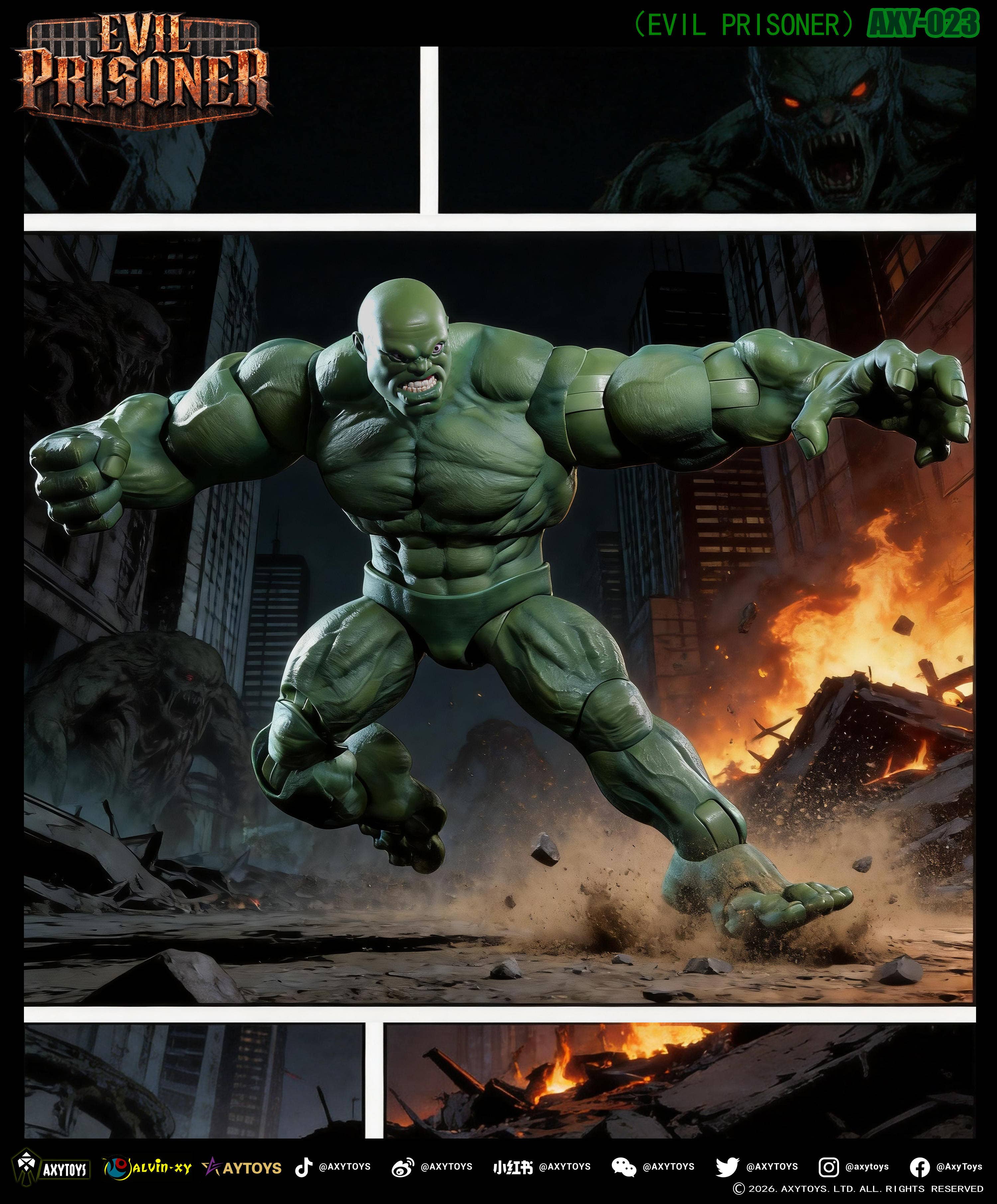 SPECIAL ORDER AXYTOYS - AXY-023 - EVIL PRISONER: Green Color 1/12 [JP]