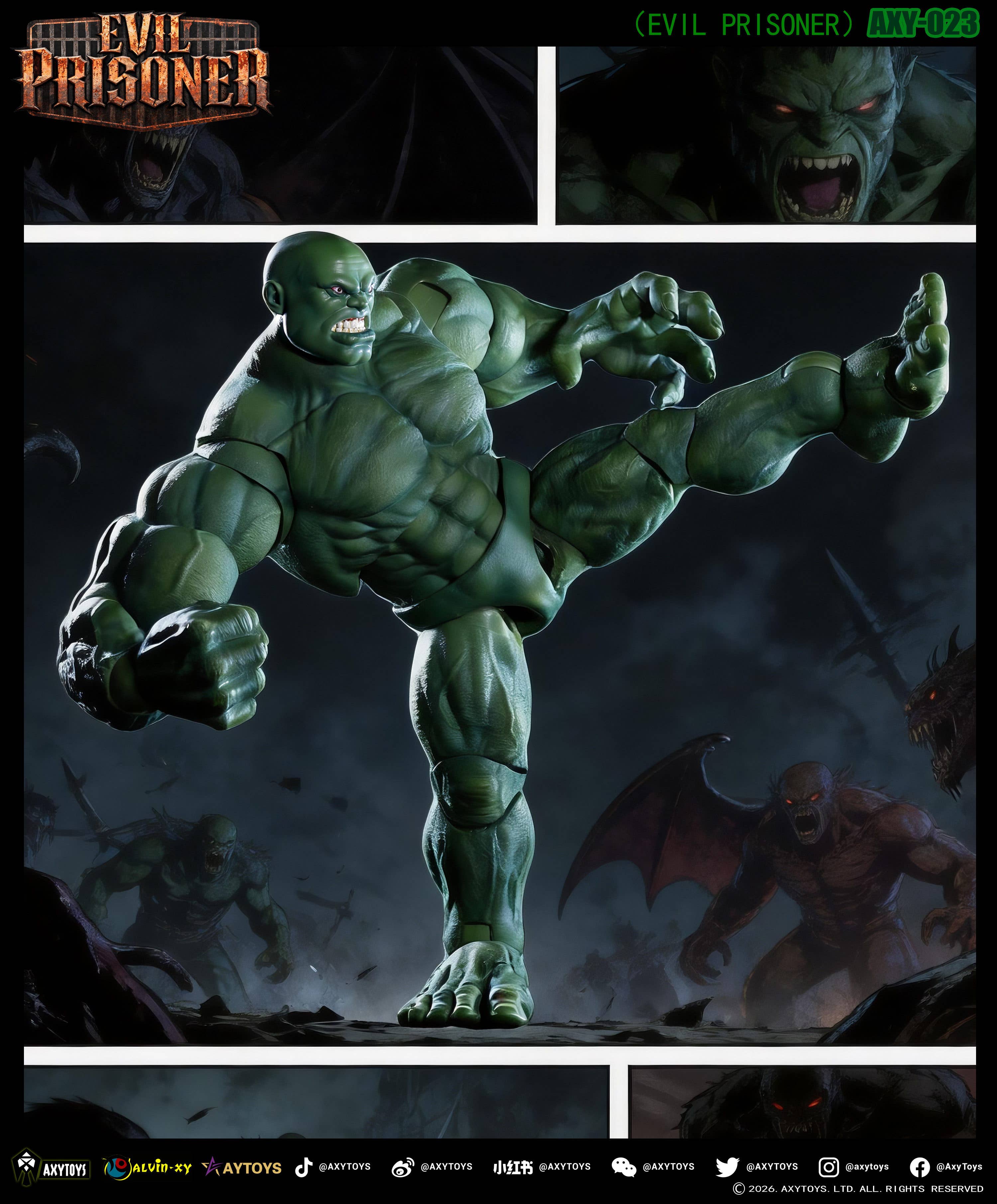 SPECIAL ORDER AXYTOYS - AXY-023 - EVIL PRISONER: Green Color 1/12 [JP]