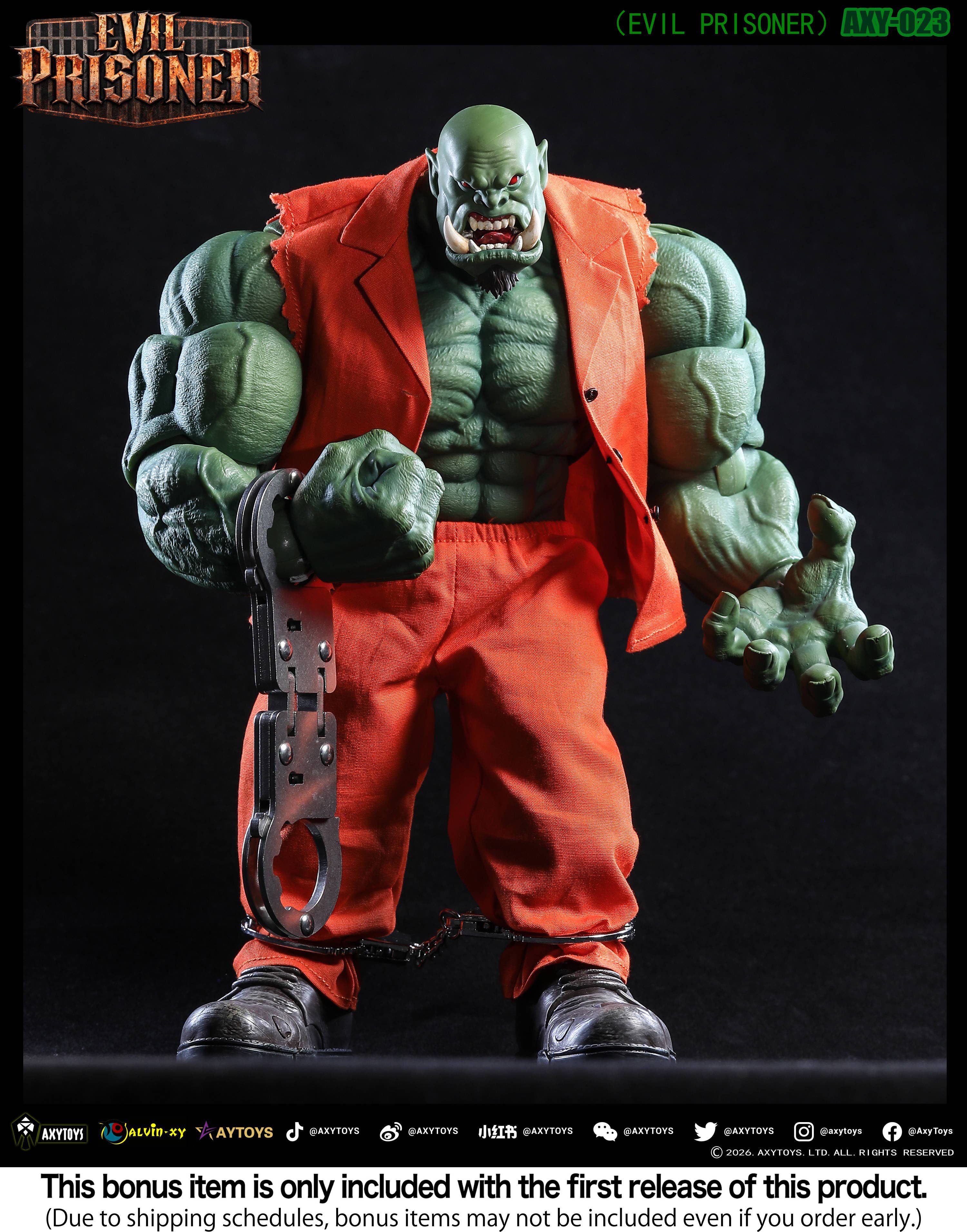 SPECIAL ORDER AXYTOYS - AXY-023 - EVIL PRISONER: Green Color 1/12 [EXCLUSIVE]