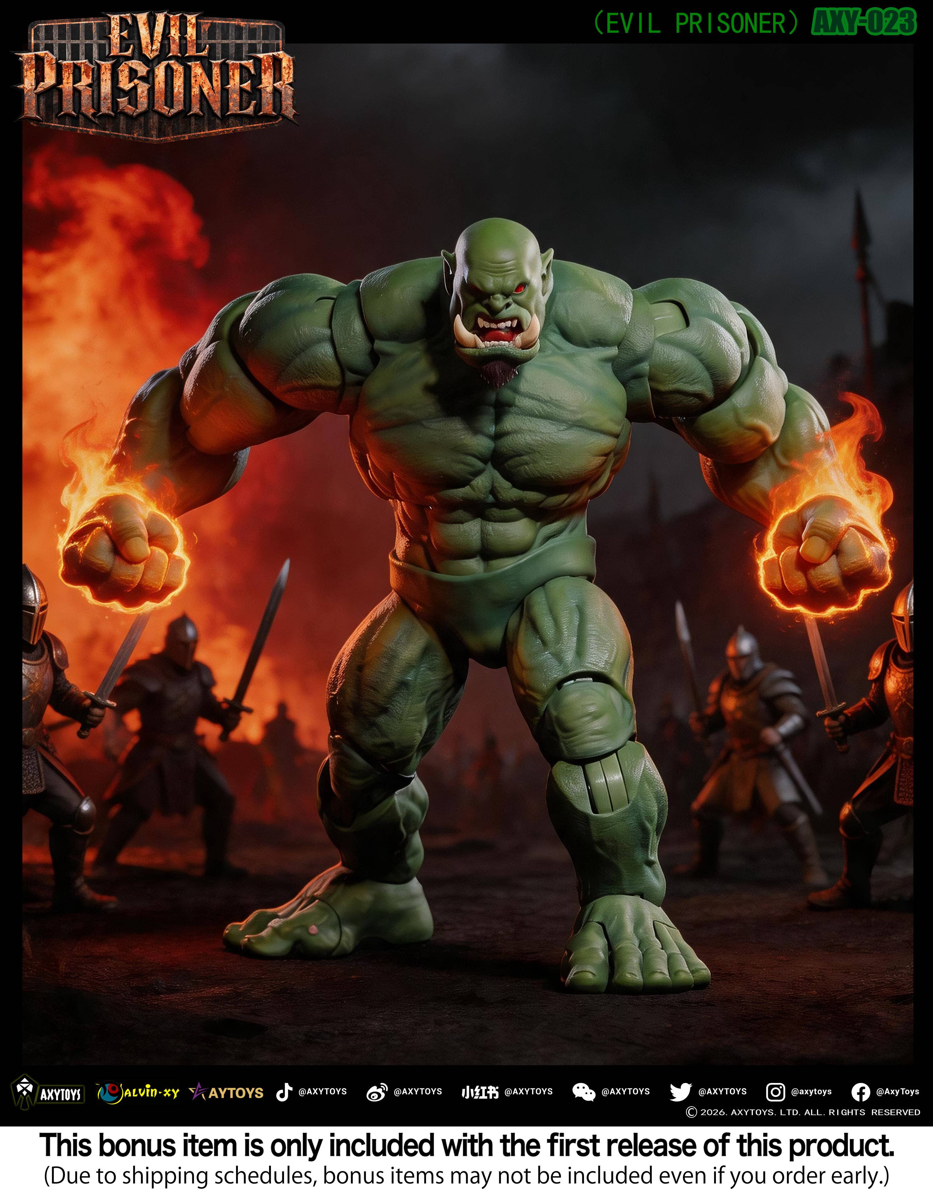 SPECIAL ORDER AXYTOYS - AXY-023 - EVIL PRISONER: Green Color 1/12 [EXCLUSIVE]
