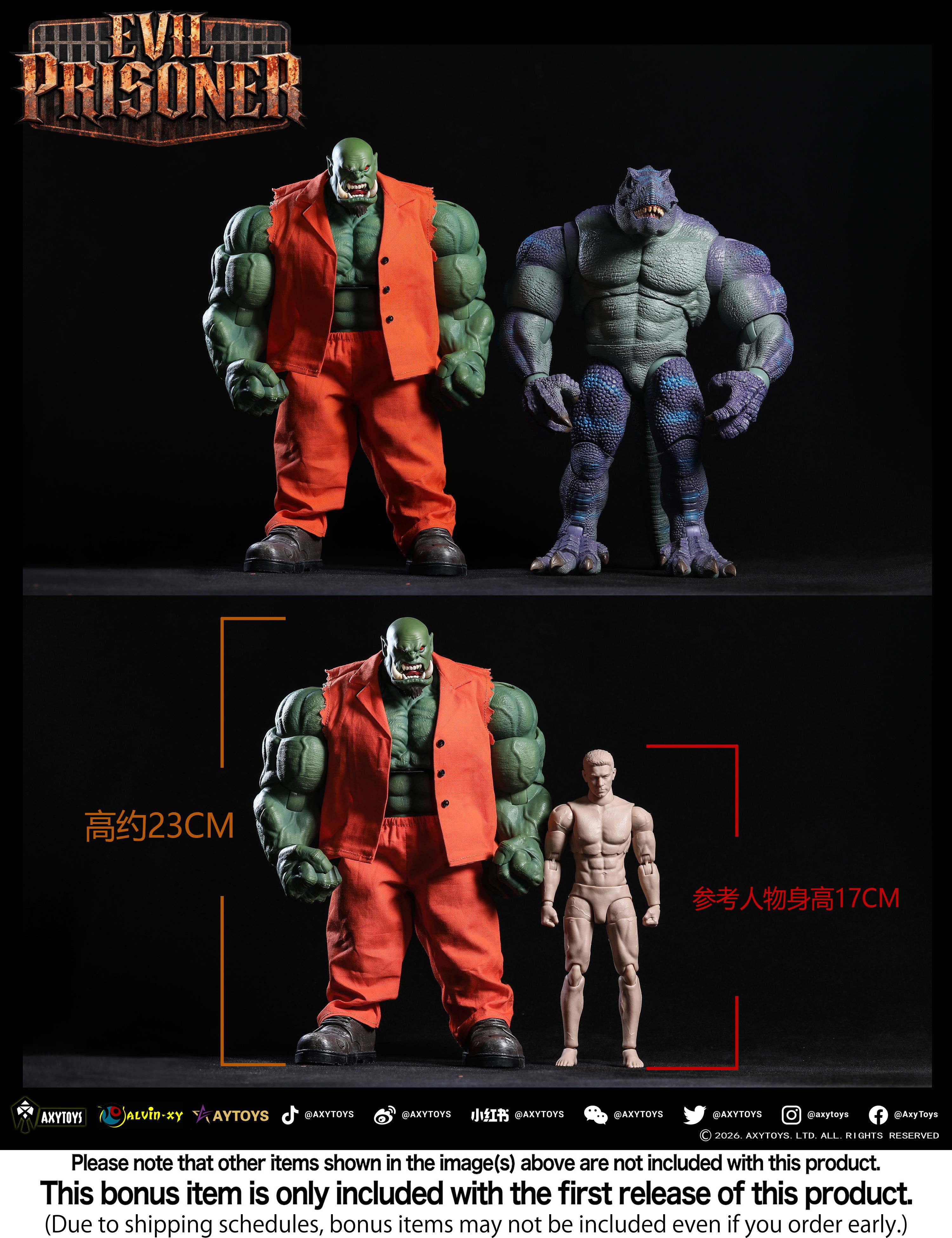 SPECIAL ORDER AXYTOYS - AXY-023 - EVIL PRISONER: Green Color 1/12 [EXCLUSIVE]