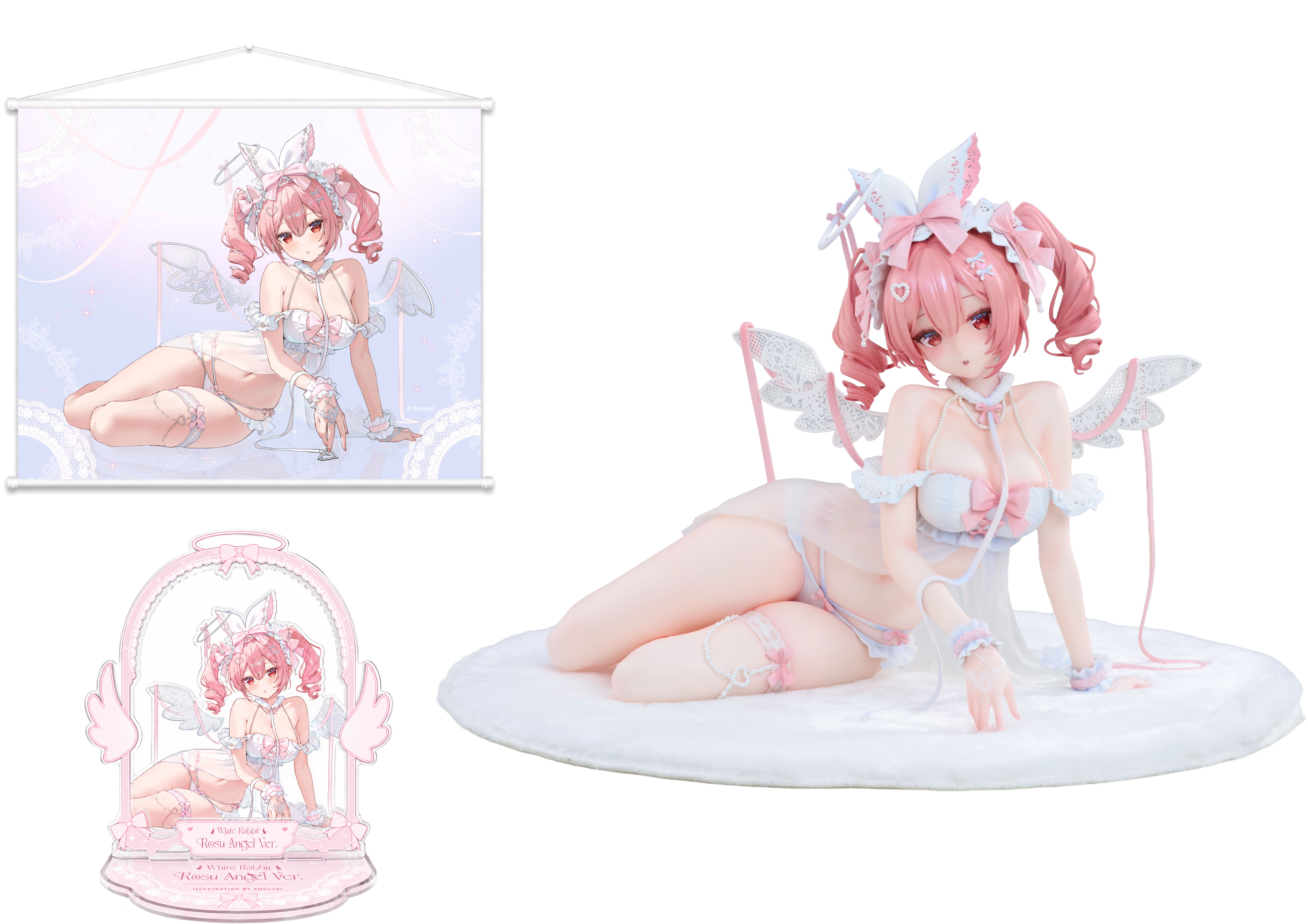 SPECIAL ORDER SIKI ANIM - Rosuuri Illustration - White Rabbit Rosu: Angel Ver. Bonus Edition 1/4 [JP]