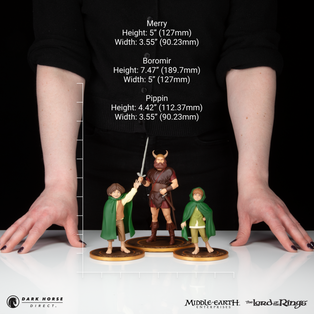 PRE-ORDER Dark Horse - The Lord of the Rings Animated Film Figure Set 2 - Merry, Pippin, and Boromir