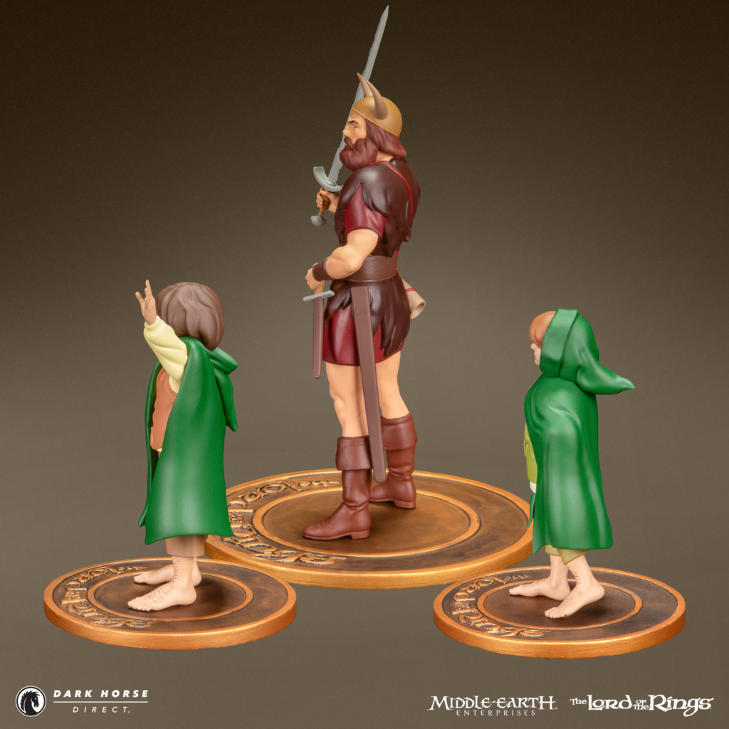 PRE-ORDER Dark Horse - The Lord of the Rings Animated Film Figure Set 2 - Merry, Pippin, and Boromir