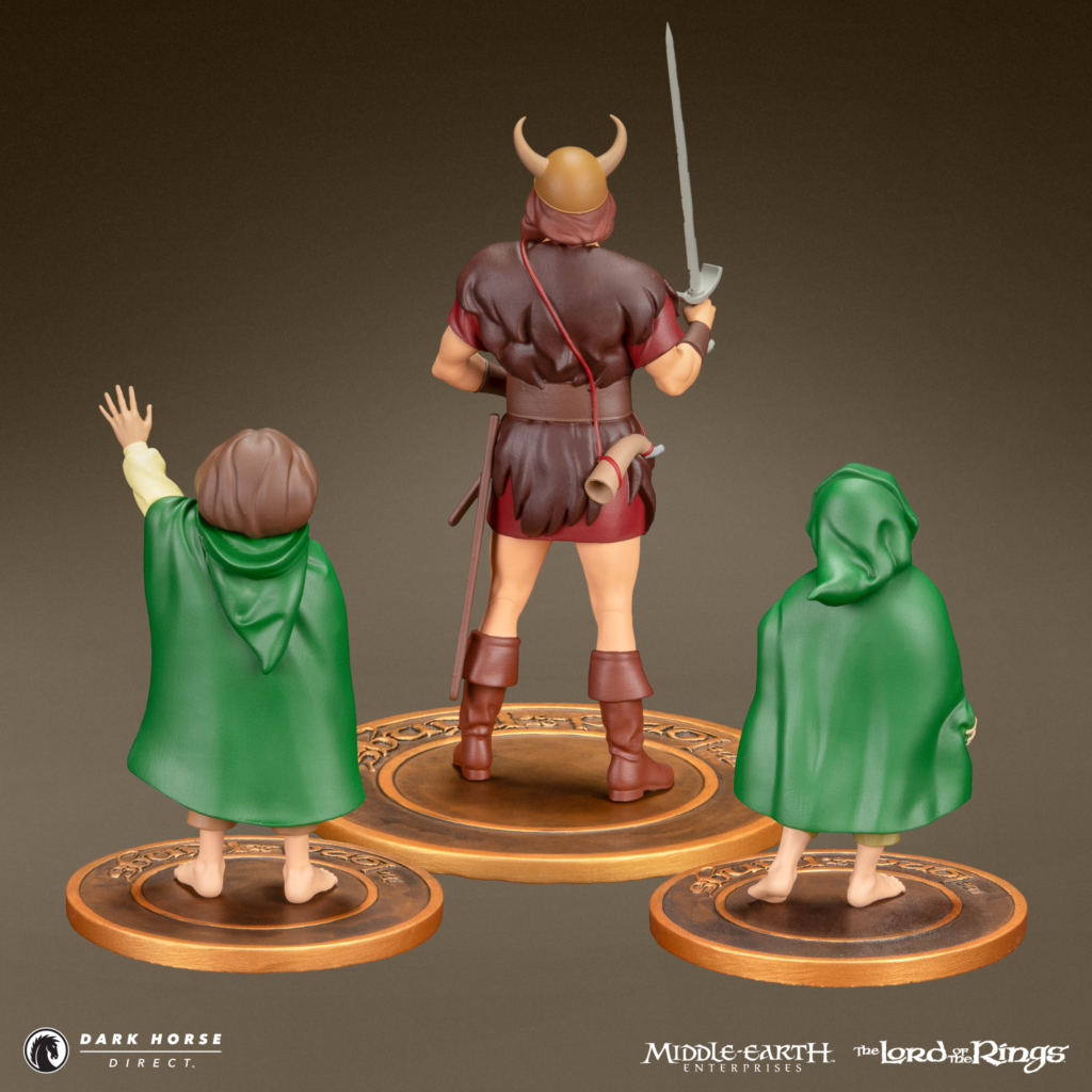 PRE-ORDER Dark Horse - The Lord of the Rings Animated Film Figure Set 2 - Merry, Pippin, and Boromir